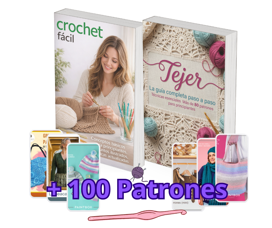  2 Libros Digitales de Crochet para Principiantes y 180 Patrones